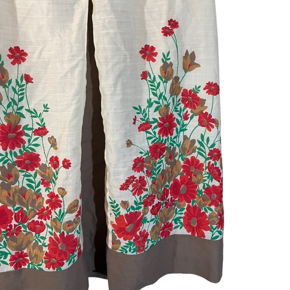 Jantzen Via! Vintage Midi Skirt Size 12 Floral Pleated Garden Cottagecore Spring - Picture 6 of 8